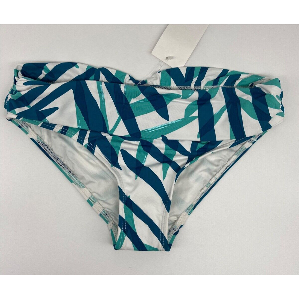 New‎ La Blanca Swimwear Bikini Bottom Women's Sz 0 Multicolor Fold Over Waist